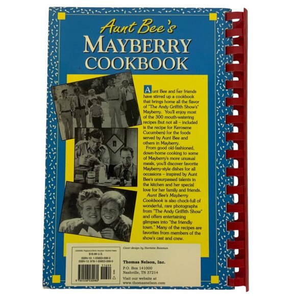 Aunt Bees Mayberry Cookbook by Ken Beck and Jim Clark Paperback 1991 Spiral - Picture 3 of 15
